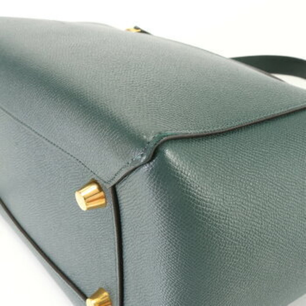 Celine belt bag leather handbag green tote top handles classic - Picture 10 of 13